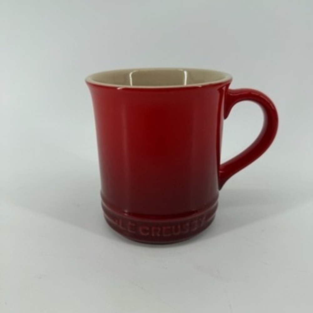 Le Creuset Cerise Red Stoneware Coffee Mug 12oz Gradient 4 Inch